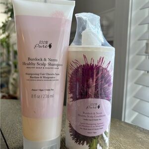 100% Pure Burdock & Neem Shampoo and Conditioner Set - Pink
